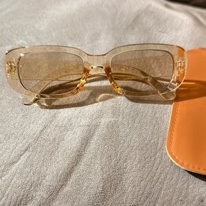 Transparent Orange Sunglasses